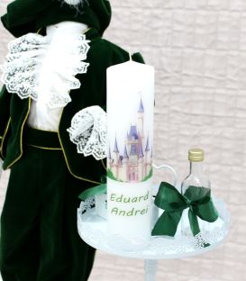 Lumanare Botez Personalizata pentru baieti castelul printului