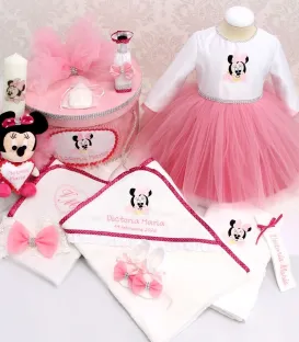 Trusou botez fetite Minnie Mouse set complet
