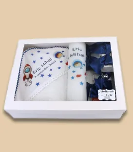 Trusou botez cu lumanare inclusa micul cosmonaut