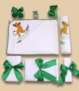 Trusou botez personalizat cu lumanare inclusa Simba