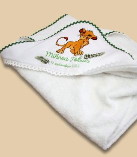 Trusou botez personalizat cu lumanare inclusa Simba