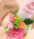 Lumanare botez fete personalizata flori nemuritoare Lyla