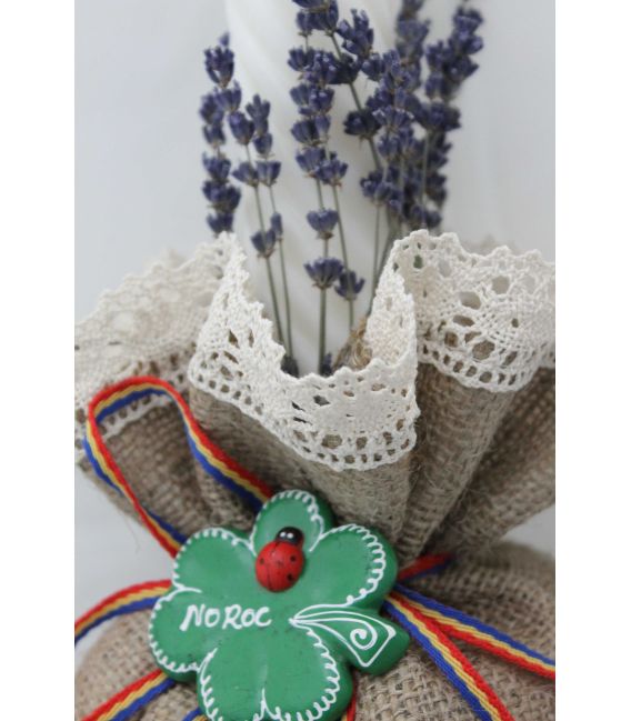 Lumanare botez inimi tricolore