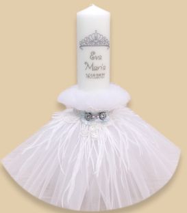 Lumanare botez personalizata mica printesa