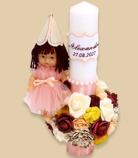 Lumanare de botez fetite personalizata Degetica