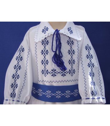 Costumas botez popular baieti albastru