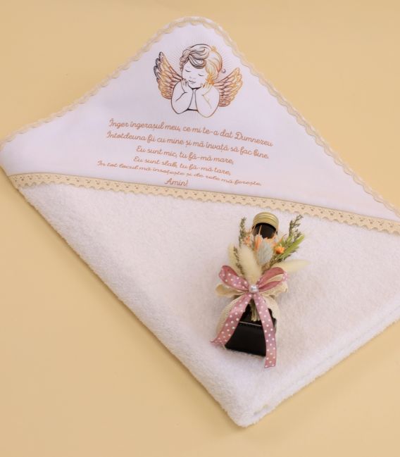 Trusou botez fetite complet cu rugaciunea ingerasul  personalizabil