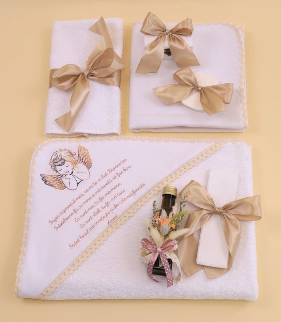 Trusou botez fetite complet cu rugaciunea ingerasul  personalizabil