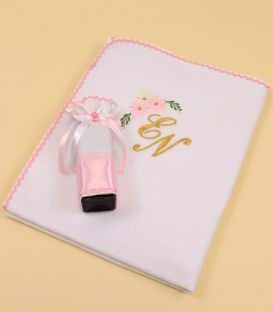 Trusou botez personalizat fetite cutie rotunda inclusa Lebada aurie
