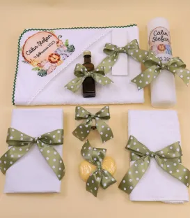 Set trusou cu lumanare model safari party - 8 piese - imprimat