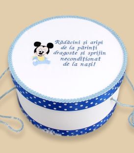 Cutie rotunda trusou botez, Mickey Mouse