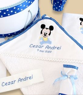 Prosop cu capison parte din Trusou botez complet Mickey Mouse