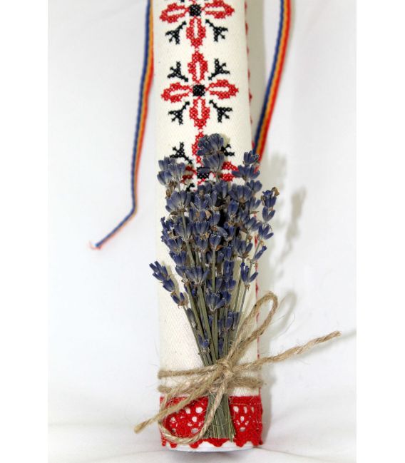 Lumanare botez traditionala fundita