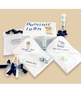Trusou botez complet baieti personalizat ingeras Rafael cufar lemn