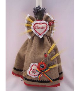 Lumanare botez traditionala spice aurii
