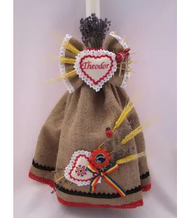 Lumanare botez traditionala spice aurii