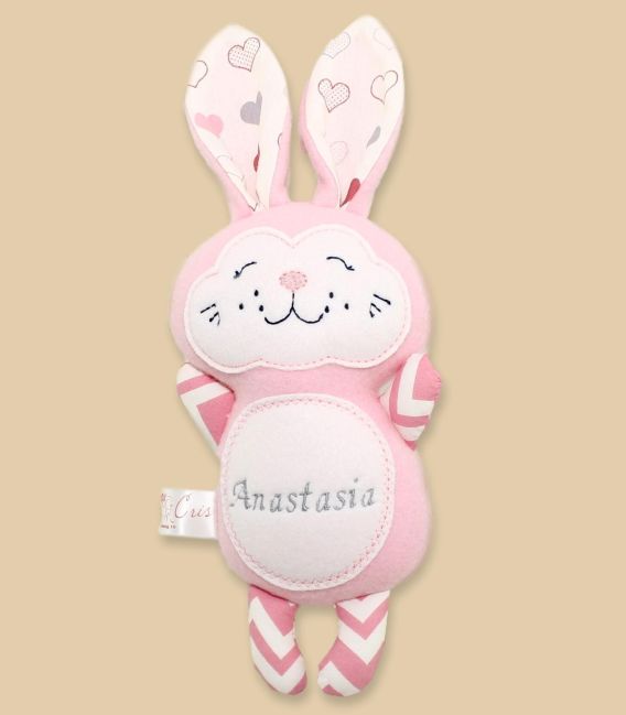 Jucarii personalizate bebelusi - Jucarii handmade iepuras Anastasia