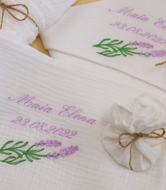 Broderie Lavanda si saculet cu sapun pentru preot