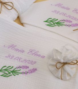 Broderie Lavanda si saculet cu sapun pentru preot