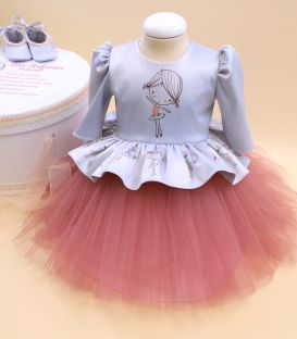 Rochita cu balerina pentru botez