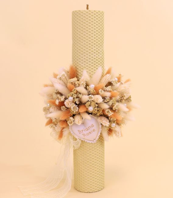 Set-botez-fete-rochita-lumanare-ingeras-ivory