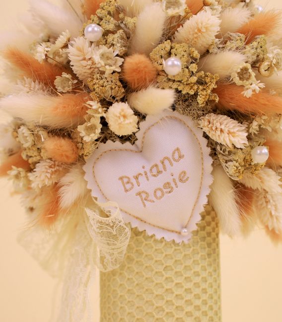 Set-botez-fete-rochita-lumanare-ingeras-ivory