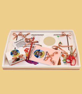 Set tavita mot fete personalizata Pebbles Flinstone model 7 piese