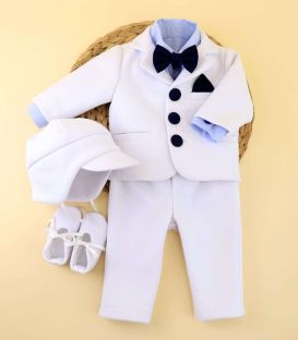 Set complet botez brodat cu rugaciunea inger ingerasul meu din 16 piese