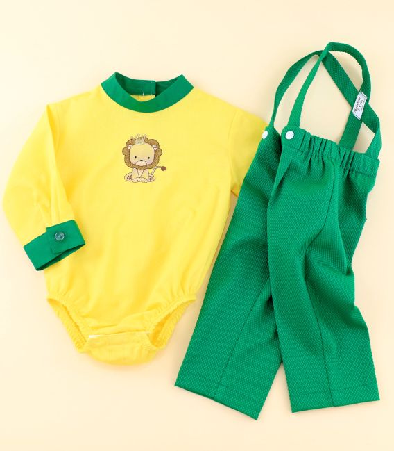 Trusou botez brodat  personalizat Jungle Safari set complet