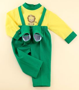 Trusou botez brodat  personalizat Jungle Safari set complet
