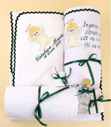 Trusou Botez Verde Personalizat ingeras Atelierele Cris