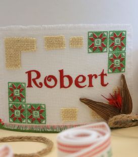 Trusou botez traditional complet Dacian + broderie pe cutie