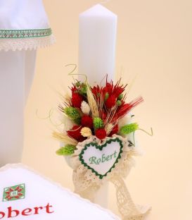 Lumanare botez traditionala Dacian parte din trusoul complet