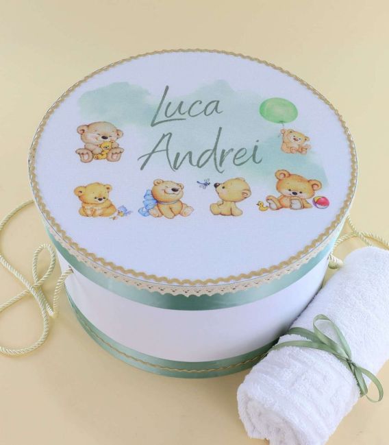 Set de botez complet cu ursuleti 17 piese