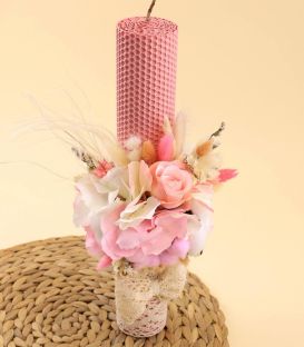 Lumanare botez decorata parte din trusou botez