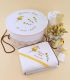 Trusou de botez fete, albinuta cu jucarie -10