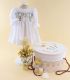 Trusou de botez fete, albinuta cu jucarie -12