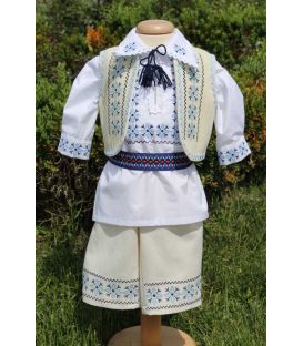 Costumas botez baieti traditional albastru