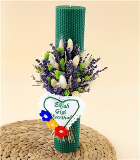 Trusou complet baiat traditional verde 15 piese tr44 - lumanare fagure