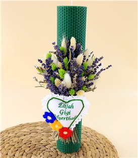 Trusou complet baiat traditional verde 15 piese tr44 - lumanare fagure