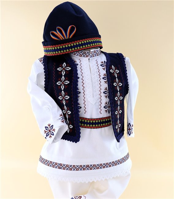 Trusou complet tradițional 17 piese - costumas baieti - 2