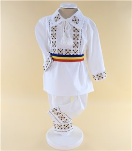 Set botez traditional Boroaia cu lumanare si costumas baieti 