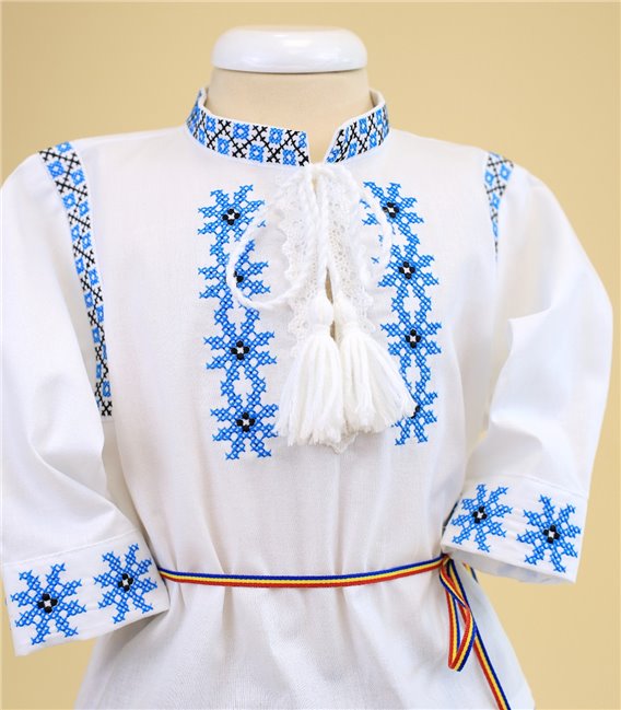 Trusou traditional turcoaz - detaliu broderie stelute