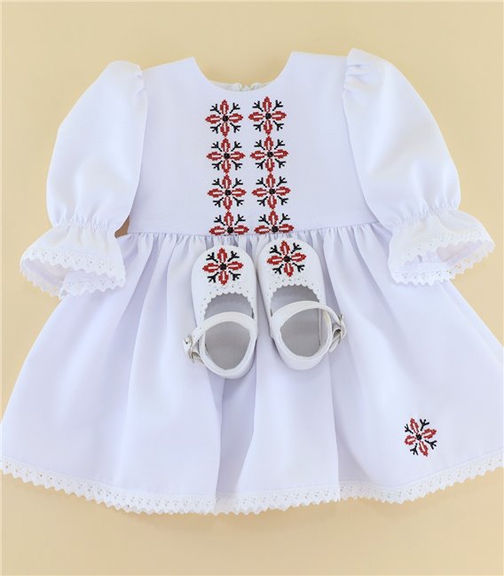 ROchita si pantofi asortati model stelute rosii