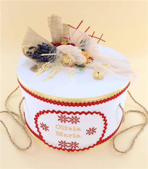 Set botez traditional elegant - cutie trusou botez decorata