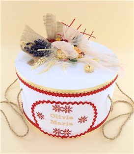 Set botez traditional elegant - cutie trusou botez decorata