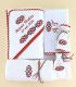 Trusou botez traditional personalizat model floare rosie - 2