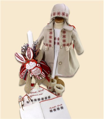 Trusou botez complet iarna model traditional Isabelle