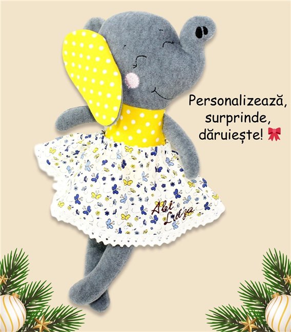 Elefant de plus personalizat - Abi