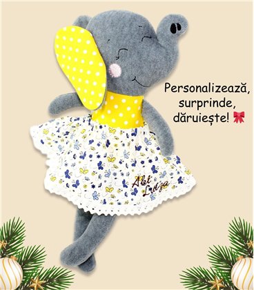 Elefant de plus personalizat - Abi